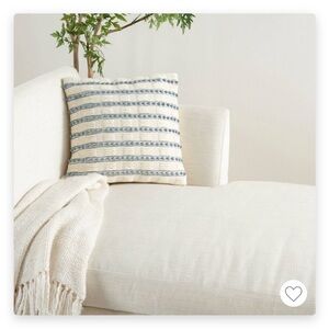 18” x 18” Life Styles Woven Dots and Lines , Ocean Blue